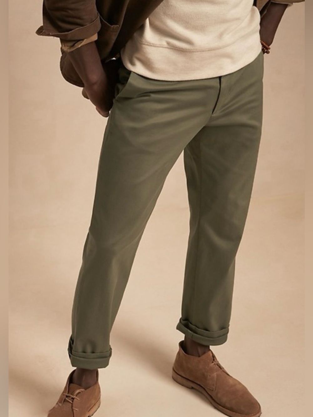 NEW* Banana Republic Rapid Movement Tapered Chino Olive 🫒 Green 34/30 NWT